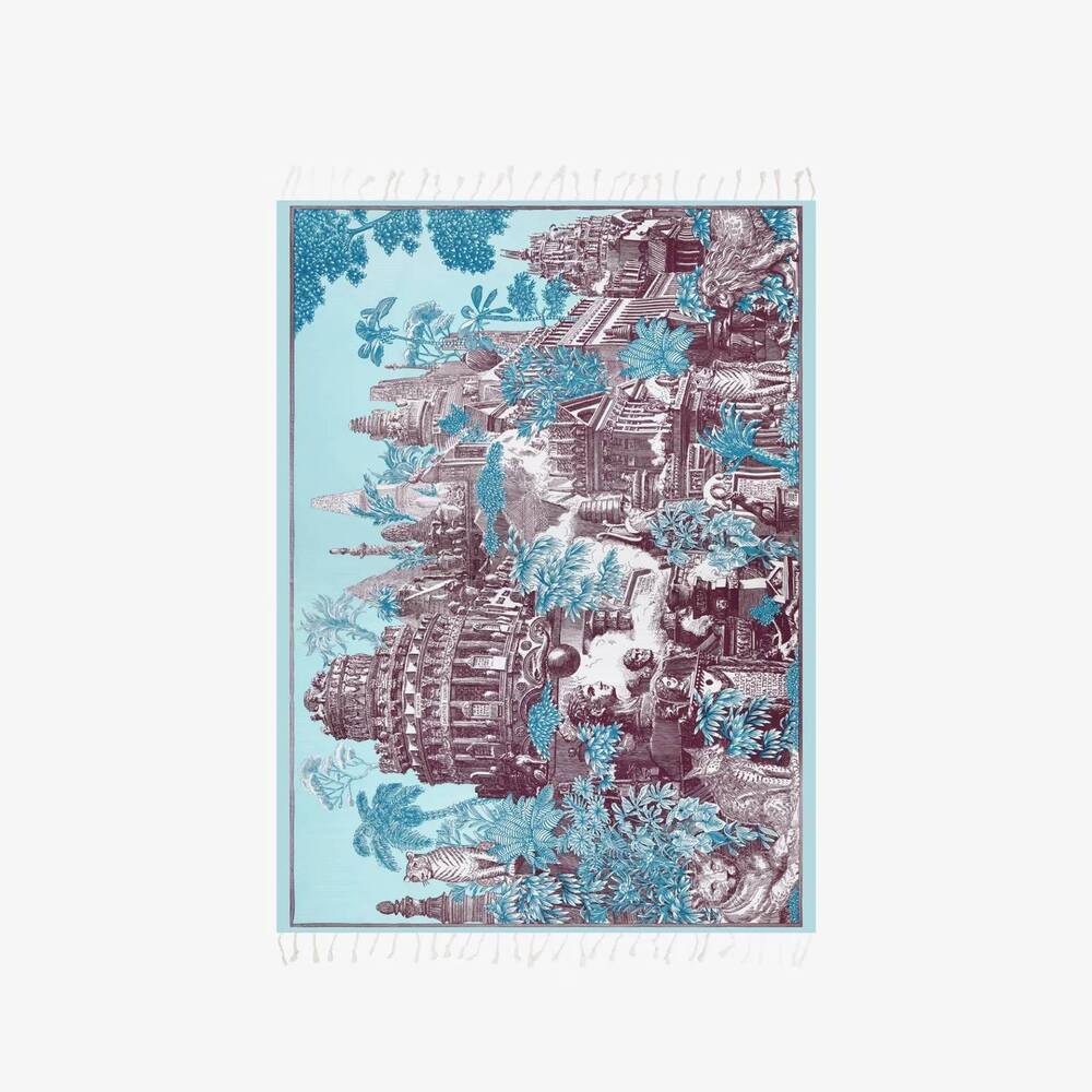NEW INOUI EDITIONS women's fouta towel in turquoise